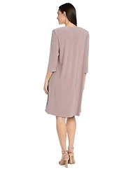 R & M Richards Women's Open-Front Jacket and Necklace Dress Set