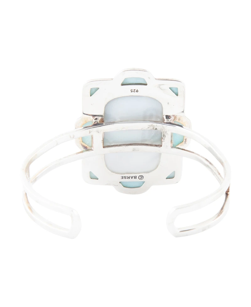 Barse Scenic Beach Blue Larimar and Sterling Silver Cuff Bracelet
