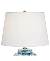 Possini Euro Design Temple Jar 27" Tall Modern Table Lamps Set of 2 Blue-Green Teal Ceramic Living Room Bedroom (Colors May Vary)