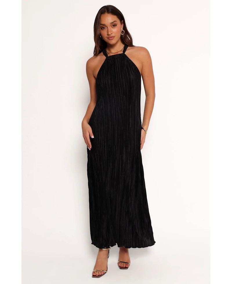Petal and Pup Women's Melody Plisse Halter Maxi Dress