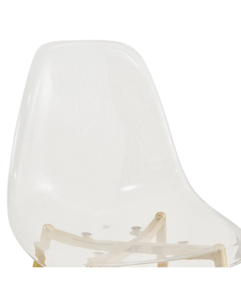 Streamdale Transparent Dining Chairs (Set of 3) - Gold Legs