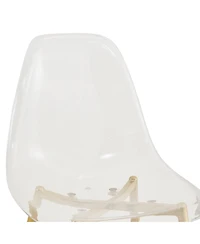 Streamdale Transparent Dining Chairs (Set of 3) - Gold Legs