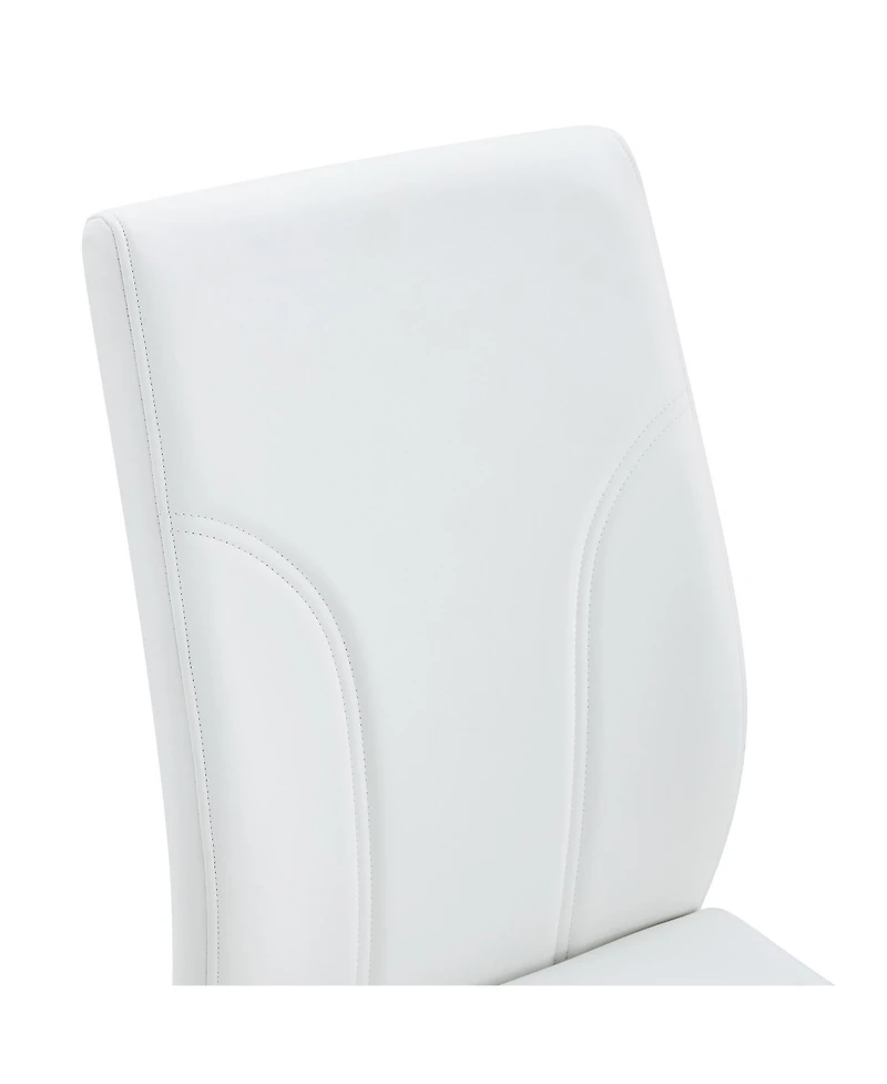 Streamdale White Pu Dining Chair Set of 6