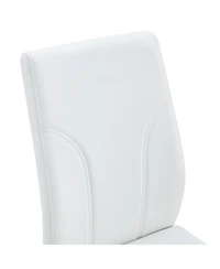 Streamdale White Pu Dining Chair Set of 6
