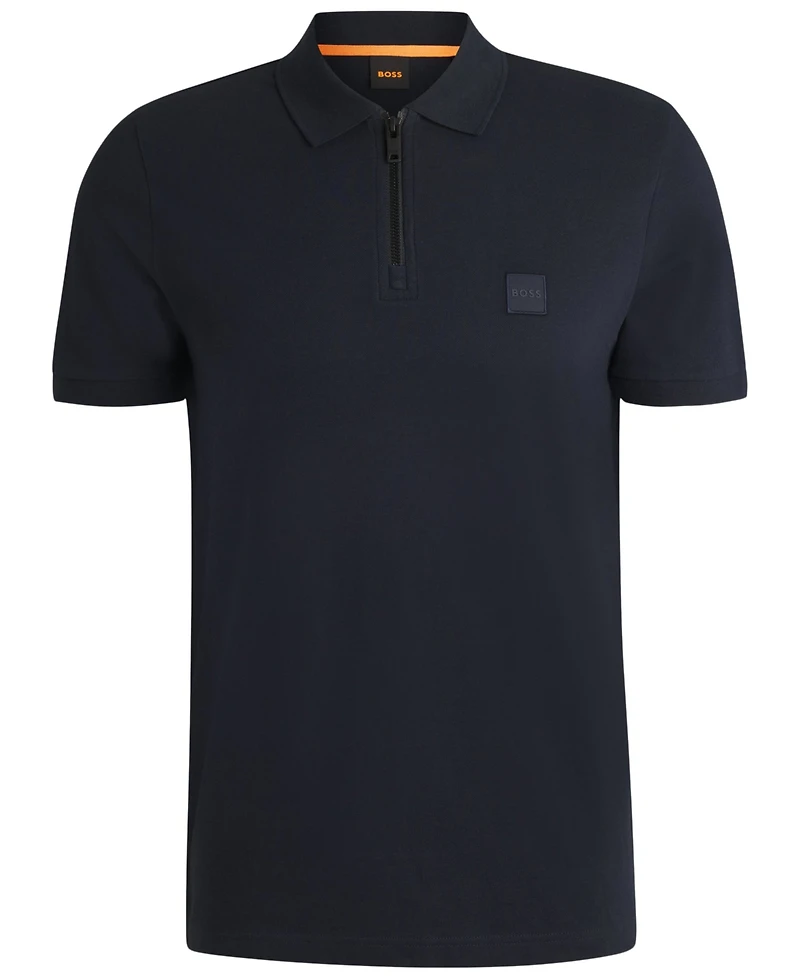 Boss by Hugo Men's Stretch-Cotton Pique Slim-Fit Polo Shirt
