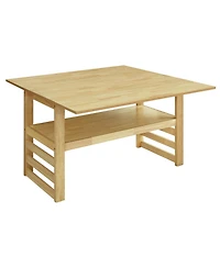 5-Piece Extendable Dining Set with Storage & Upholstered Chairs