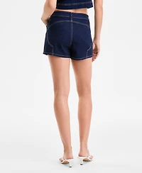 Bar Iii Women's Seamed Denim Shorts, Exclusively at Macy's