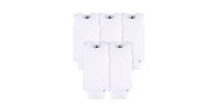 Gerber Baby Boys or Girls White Sleeveless Onesies Bodysuits, 5-Pack