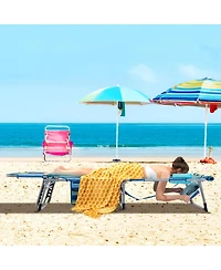5-position Outdoor Folding Chaise Lounge Chair
