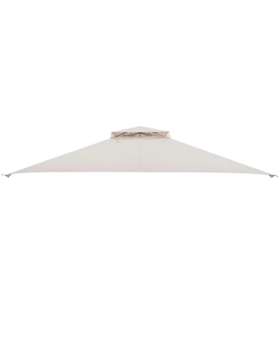 10 x 12 Feet Gazebo Replacement Top with Air Vent and Drainage Holes-Beige
