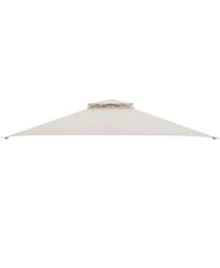 10 x 12 Feet Gazebo Replacement Top with Air Vent and Drainage Holes-Beige