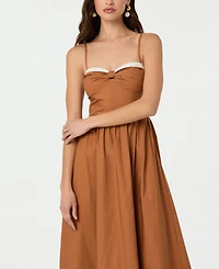 Astr the Label Women's Knotted-Bust Midi Dress
