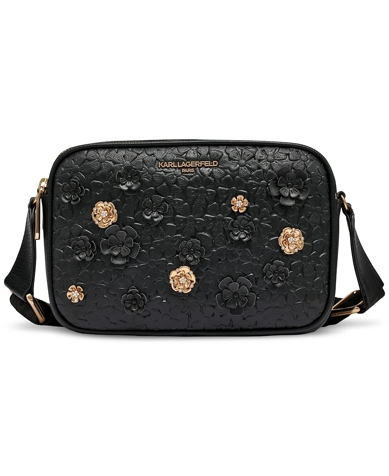 Karl Lagerfeld Paris Maybelle Crossbody with Floral Pins