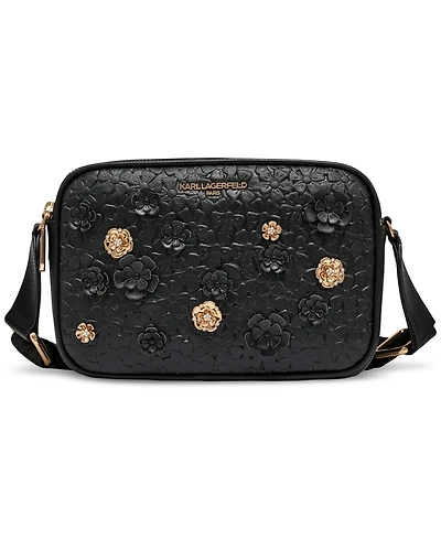 Karl Lagerfeld Paris Maybelle Crossbody with Floral Pins