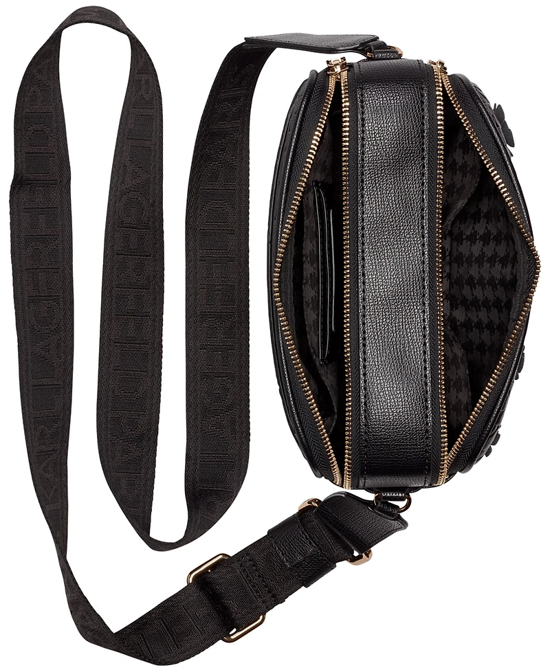 Karl Lagerfeld Paris Maybelle Crossbody with Floral Pins