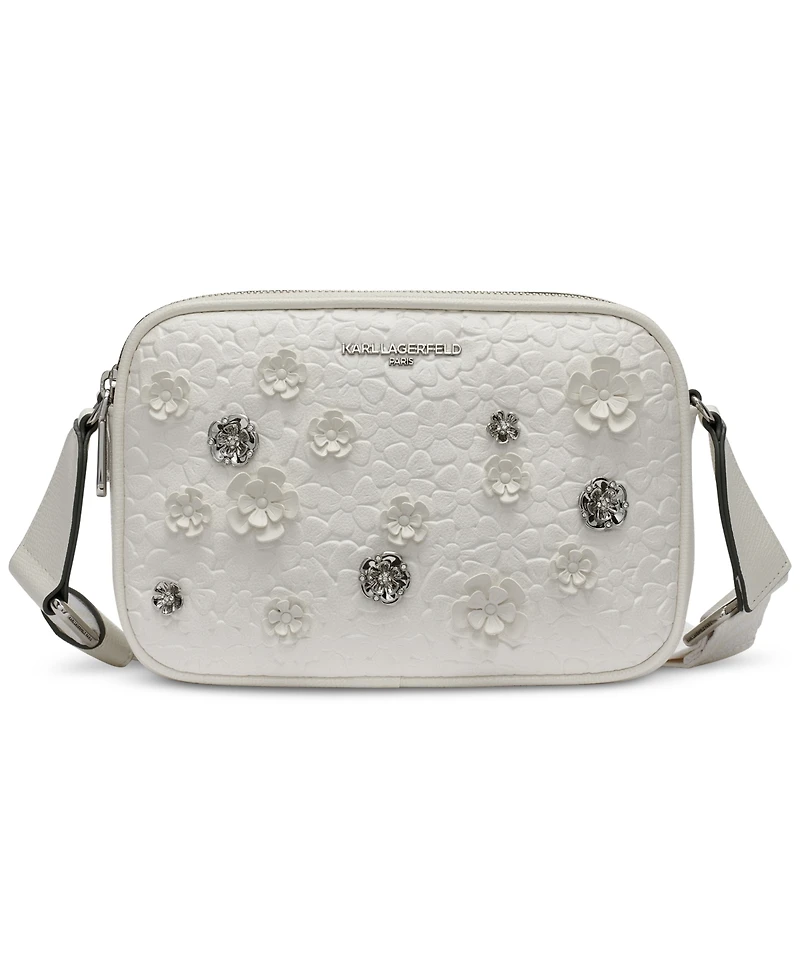 Karl Lagerfeld Paris Karl Maybelle Crossbody with Floral Pins