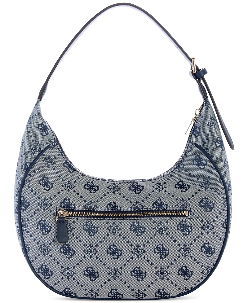 Guess Neda Medium 4G Peony Logo Hobo Shoulder Bag