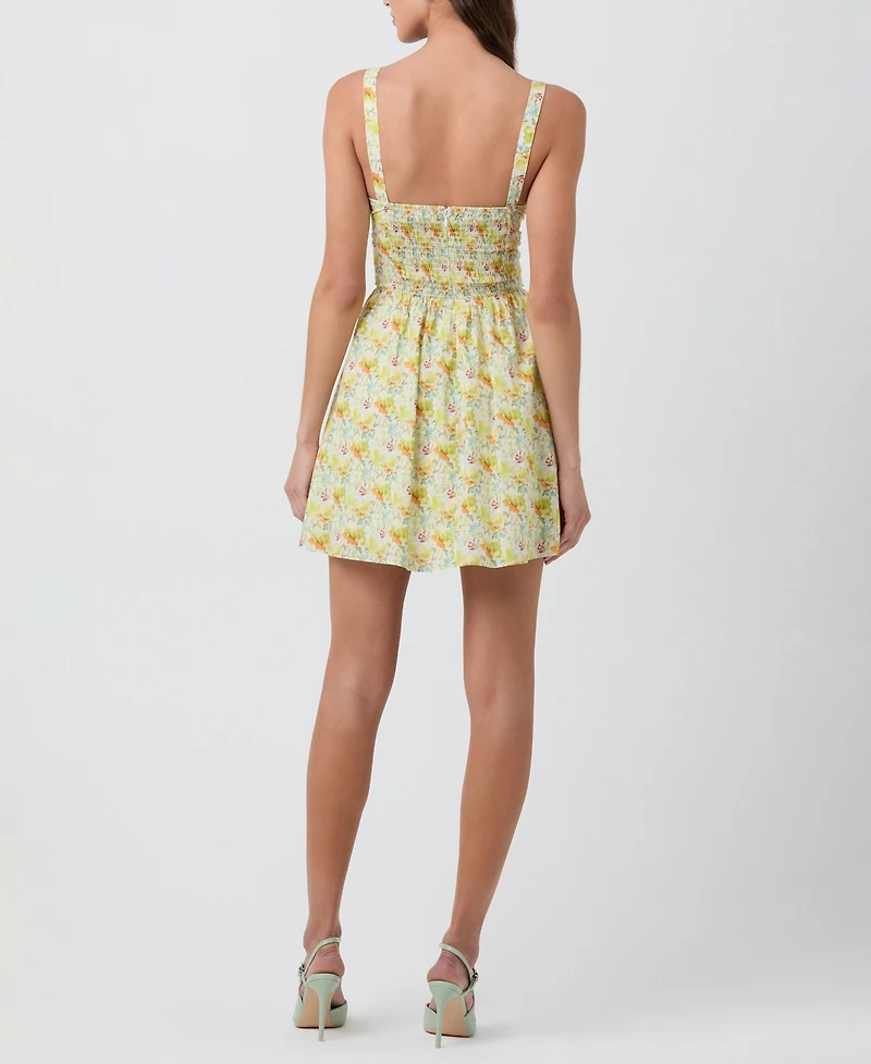 Astr the Label Women's Ruched Cotton Mini Dress