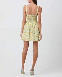 Astr the Label Women's Ruched Cotton Mini Dress