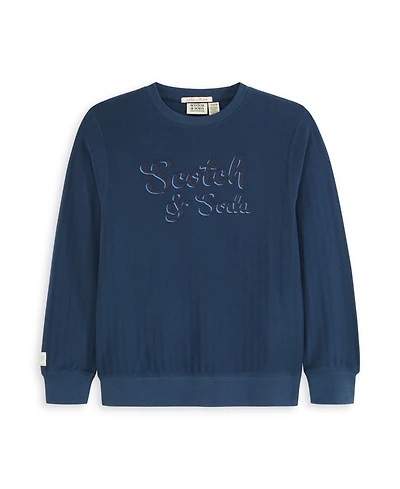 Scotch & Soda Big Boys Embroidered Crewneck Sweatshirt