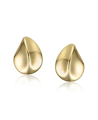 Raindrop Stud Earrings White Gold Plated or 14K