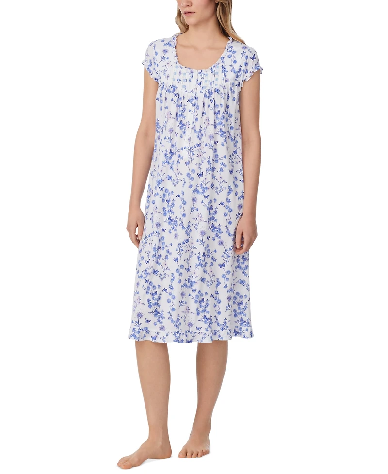 Eileen West Women's Ruffled Botanical Waltz Nightgown