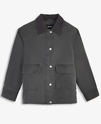 Bcbg Women's Corduroy-Collar Barn Jacket, Exclusively at Macy's