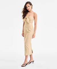 Bar Iii Women's Tie-Front Midi Dress, Exclusively at Macy's
