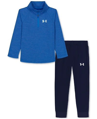 Under Armour Toddler & Little Boys 2-Pc. Rye Bread Speed Tech 1/4-Zip Sweatshirt Joggers Set