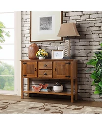 Streamdale Retro Style Solid Wood Sideboard with Drawers & Cabinets