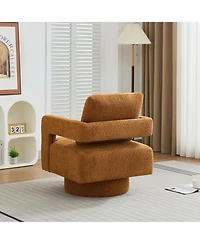 Streamdale Furniture Modern Swivel Accent Chair with Open Back