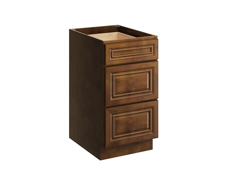 Casainc W18" X H34.5" D24" Kitchen Cabinet Floor Base With 3 Drawers