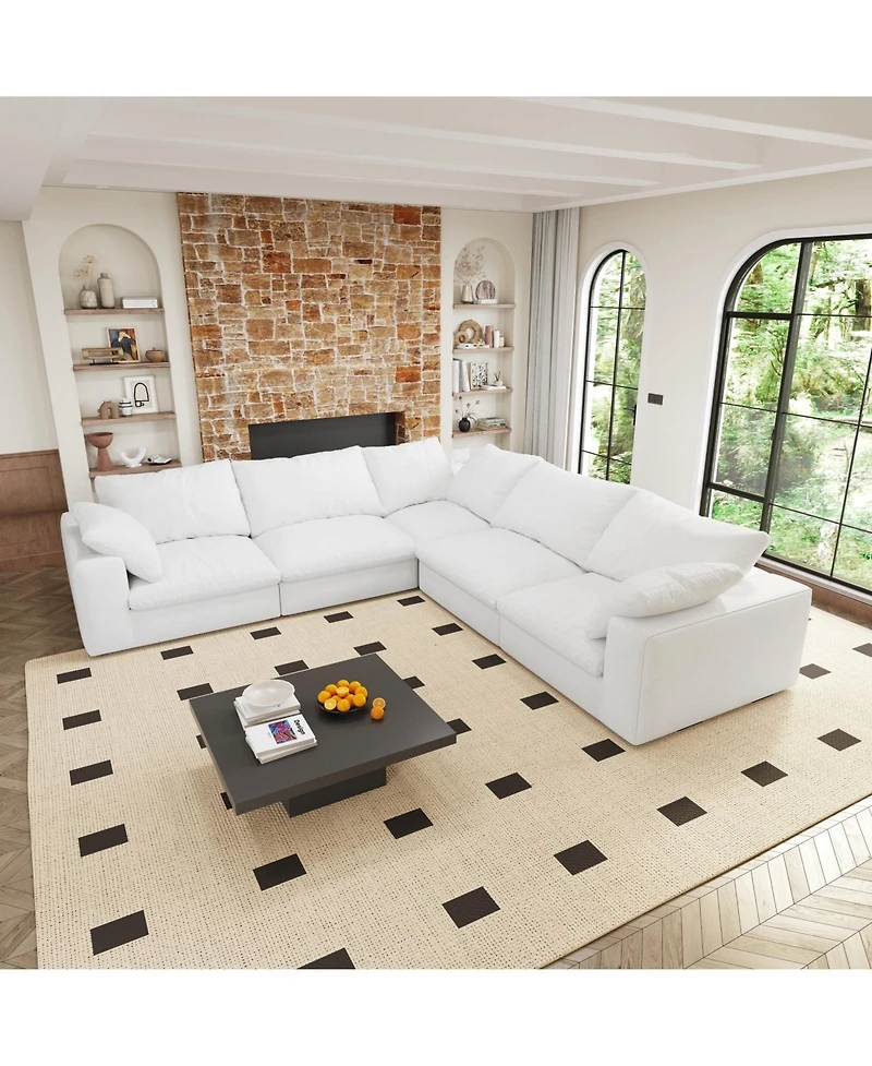 Streamdale Cloud Sectional Sofa Comfortable V-Shaped for Living Areas