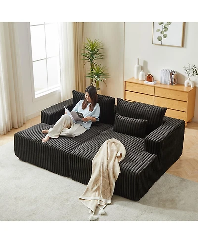 Streamdale 87" Oversized Sectional Chaise, Reclining Sofa Bed