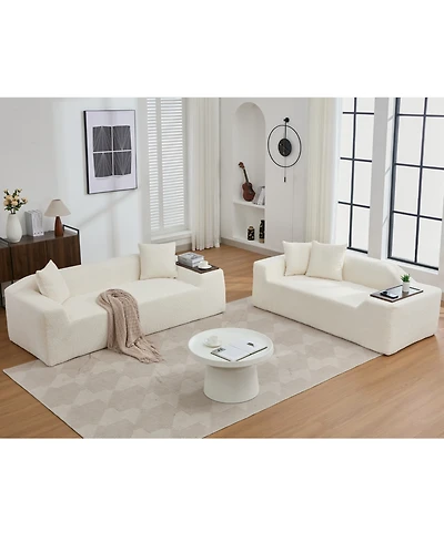 Streamdale Boucle Sofa & End Table Set