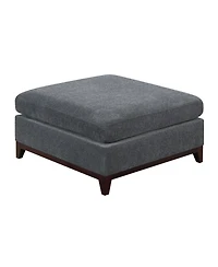 Streamdale 7 Piece Ash Grey Chenille Fabric Modular Sectional with Ottomans