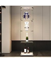 Streamdale Led Display Cabinet, 4 Shelves, White