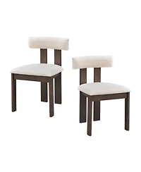 Streamdale Modern Boucle Upholstered Dining Chairs (Set of 2)