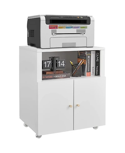 Streamdale Mobile Printer Stand with File Cabinet
