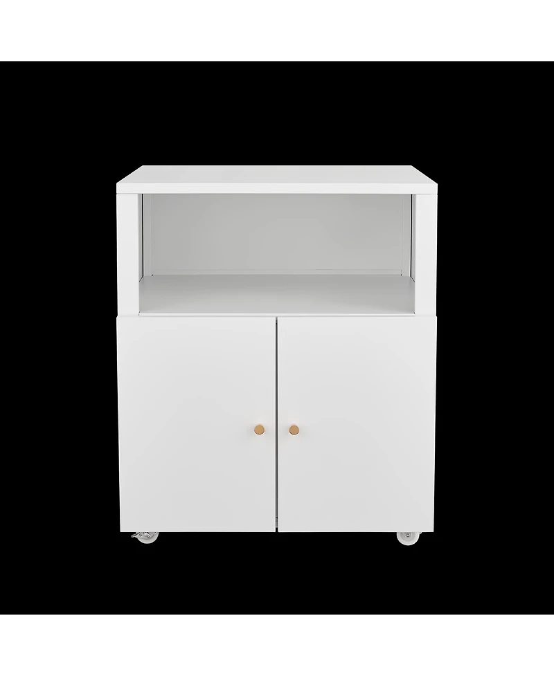 Streamdale Mobile Printer Stand with File Cabinet