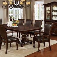 Cherry Wood Dining Chairs Set Of 2 - Traditional Style