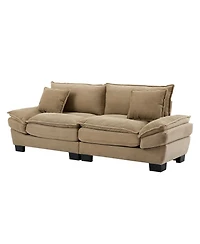 Streamdale Corduroy Sofa Sleeper Couch with Pillows