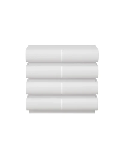 Streamdale 8 Drawer Dresser for Bedroom, White Dresser No Handle, Modern 8 Chest of Drawers with Wide Storage
