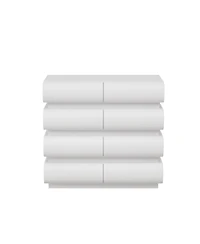 Streamdale 8 Drawer Dresser for Bedroom, White Dresser No Handle, Modern 8 Chest of Drawers with Wide Storage