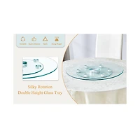 Streamdale Double-Layer Rotating Glass Display (24" upper, 15" lower)