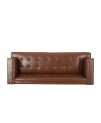 Streamdale Mid-Century Modern Tufted 3-Seater Sofa With Wood Frame