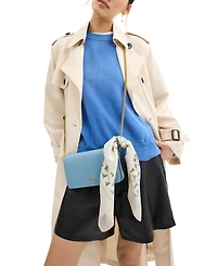 Coach Refined Leather Evie Long Wallet with Chain