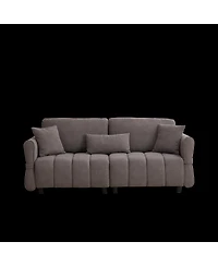 Streamdale 80" Premium Chenille Sofa, 2 Cushions & Lumbar Pillow