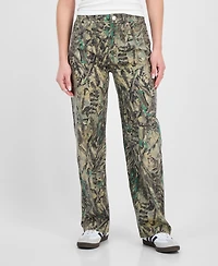 Madden Girl Juniors' 90s Fit Camo-Print Jeans