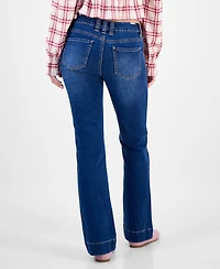 Madden Girl Juniors' Mid-Rise Pintuck Bootcut Jeans